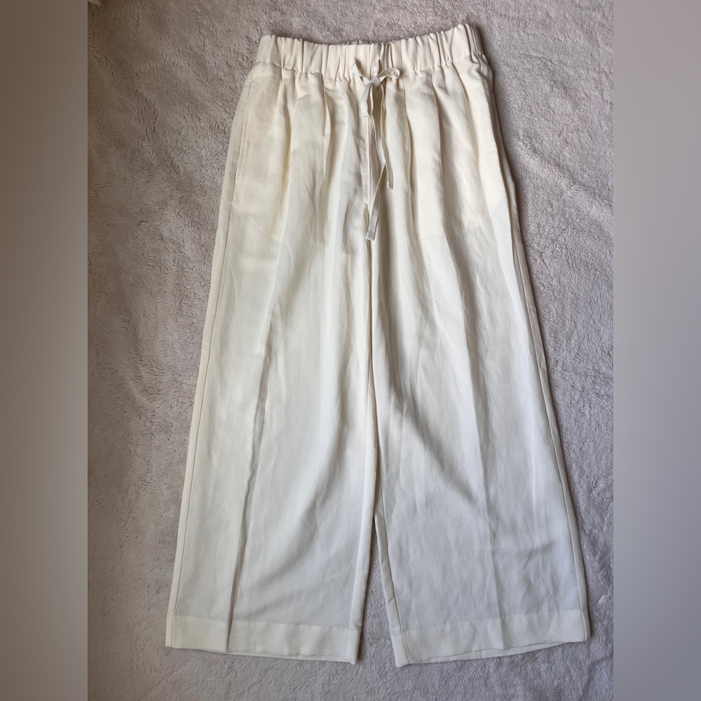 Nordstrom Wide-Leg Pants Cream Women Size Small